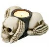 Nemesis Now Three Wise Skulls Tealight Holder
