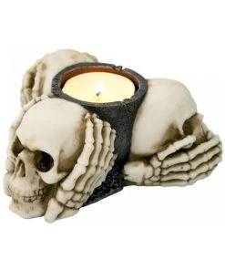 Nemesis Now Three Wise Skulls Tealight Holder