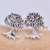 Seventh Sense Tree Of Life Stud Earrings Silver Gothic Jewellery