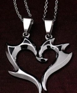 Gothic And Steampunk Jewellery Tribal Heart Love Token Necklace Set