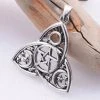 Gothic Jewellery Seventh Sense Trinity Moon Phase Pendant Silver