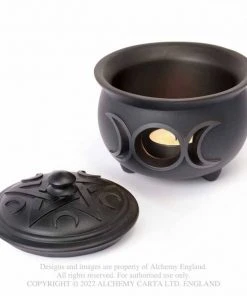 Alchemy Gothic Triple Moon Cauldron Pot All Homeware