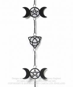 Alchemy Gothic Alchemy Triple Moon Wind Chime Garden