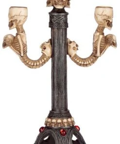 Puckator All Homeware Triple Skull And Spine Candlestick