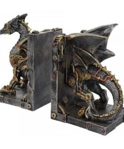 Nemesis Now Dracus Machina Bookends Steampunk Dragon 27cm Steampunk Homeware