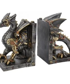 Nemesis Now Dracus Machina Bookends Steampunk Dragon 27cm Steampunk Homeware