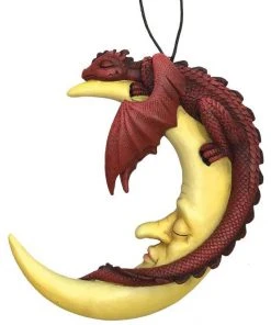 Nemesis Now All Homeware Crescent Slumber Dragon Red