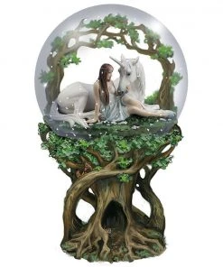 Nemesis Now Anne Stokes Pure Heart Unicorn Snow Globe 18cm