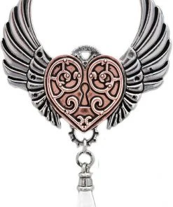 Steampunk Engineerium Valkyrie Heart Pendant