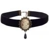 Gothic Collars Black Velvet Cameo Choker