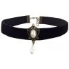 Gothic Collars Gothic Jewellery Black Velvet Choker With Pearl Drop