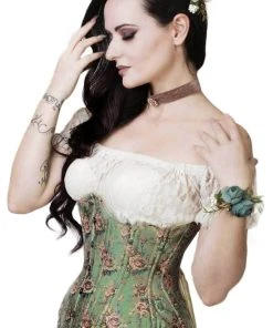 VG London Victorian Inspired Floral Curvy Corset Gothic Corsets