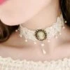 Lace Jewellery White Lace Steampunk Cameo Choker Steampunk Jewellery