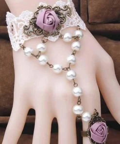 Lace Jewellery White Lace Steampunk Slave Bracelet