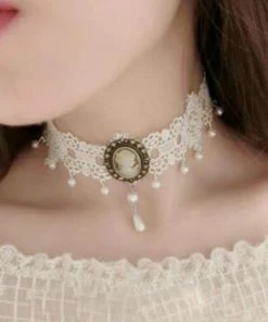 Lace Jewellery White Lace Steampunk Cameo Choker Steampunk Jewellery