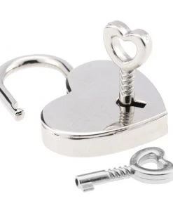 Gothic Collars White Heart Padlock Collar Fetish Clothing Accessories