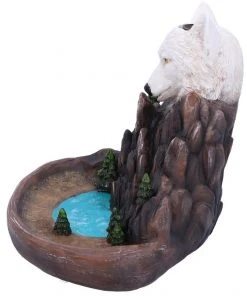 Nemesis Now Wild Ridge Wolf Backflow Incense Burner