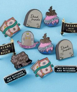 Pins, Badges And Patches Punky Pins Bitches Are Witches Enamel Pin