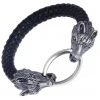 Gothic And Steampunk Jewellery Wolf Head Rope Bracelet