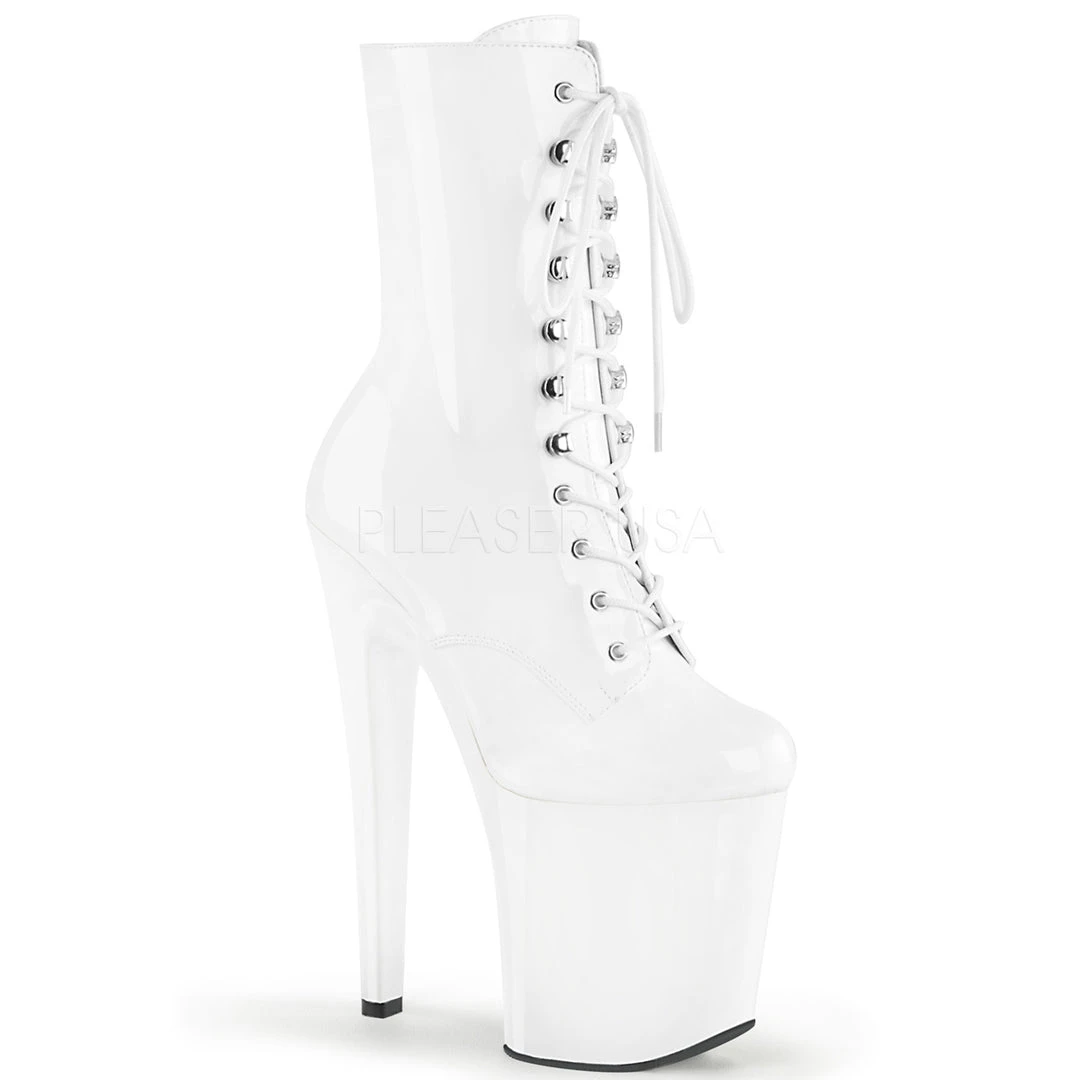Pleaser XTREME 1020 Boots White Ladies Fetish Boots 8 Pleaser XTREME 1020 Boots White Ladies Fetish Boots