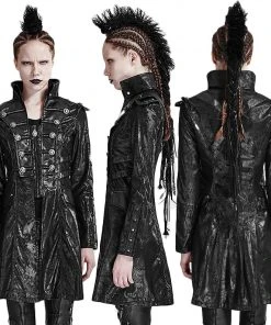 Punk Rave Ladies Military Style Spiky Coat Y-366
