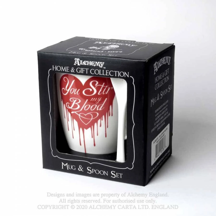 Alchemy Gothic Kitchen Alchemy You Stir My Blood Mug And Spoon Set 4 Alchemy Gothic Kitchen Alchemy You Stir My Blood Mug And Spoon Set