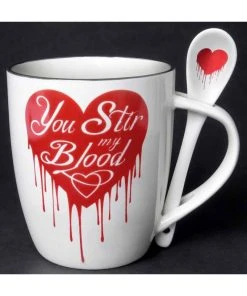 Alchemy Gothic Kitchen Alchemy You Stir My Blood Mug And Spoon Set