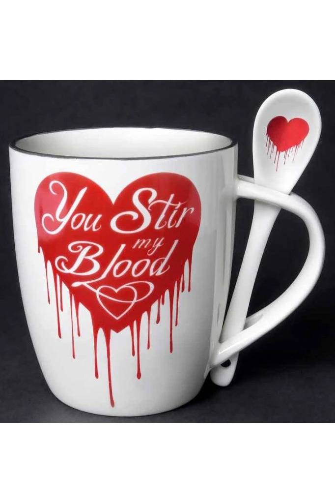 Alchemy Gothic Kitchen Alchemy You Stir My Blood Mug And Spoon Set 3 Alchemy Gothic Kitchen Alchemy You Stir My Blood Mug And Spoon Set