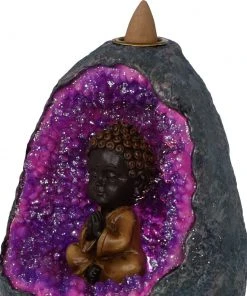 Nemesis Now Zen Geode Baby Buddha Backflow Incense Burner All Homeware