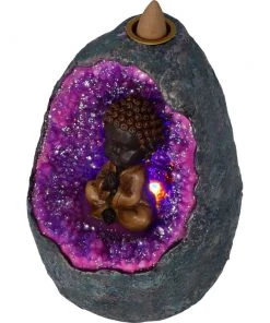 Nemesis Now Zen Geode Baby Buddha Backflow Incense Burner All Homeware
