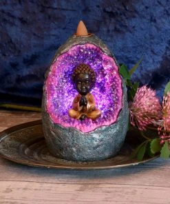 Nemesis Now Zen Geode Baby Buddha Backflow Incense Burner All Homeware